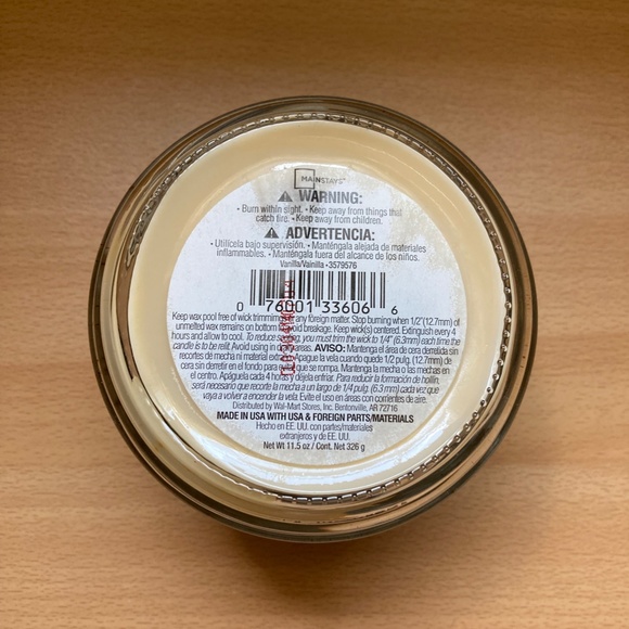 Mainstays Vanilla Candle 11.5oz - Picture 3 of 3